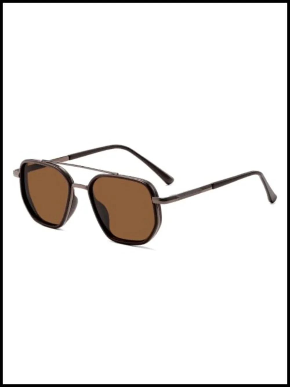 Retro Polarized Aviator Sunglasses for Women Men, Tangle-Free Metal Frame,